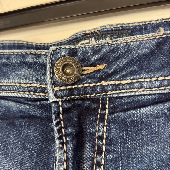 Silver Jean Shorts. The Sam Short. Plus Size 18. Distressed. High Rise. - Picture 8 of 12